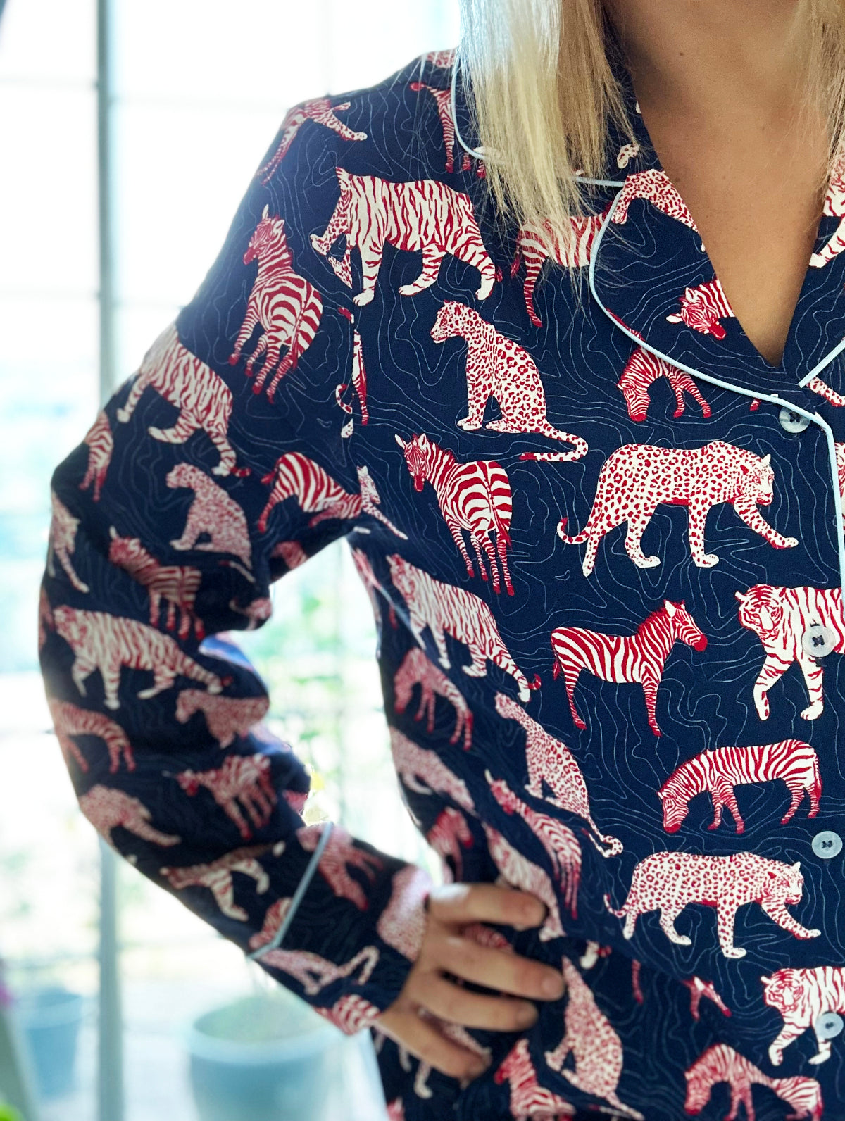 Animal print pyjama - long length