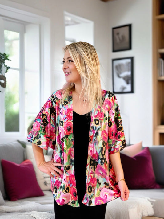 Floral Kimono – Satin