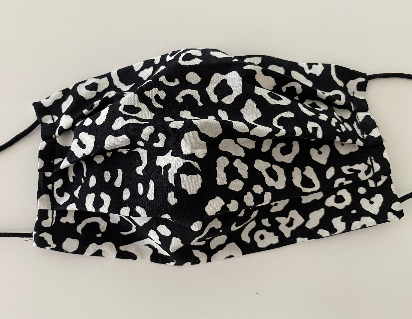 Leopard print cotton re- usable adjustable face cover / mask
