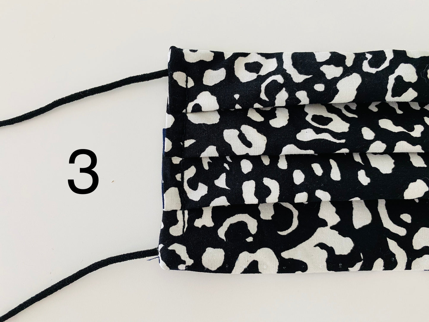 Leopard print cotton re- usable adjustable face cover / mask