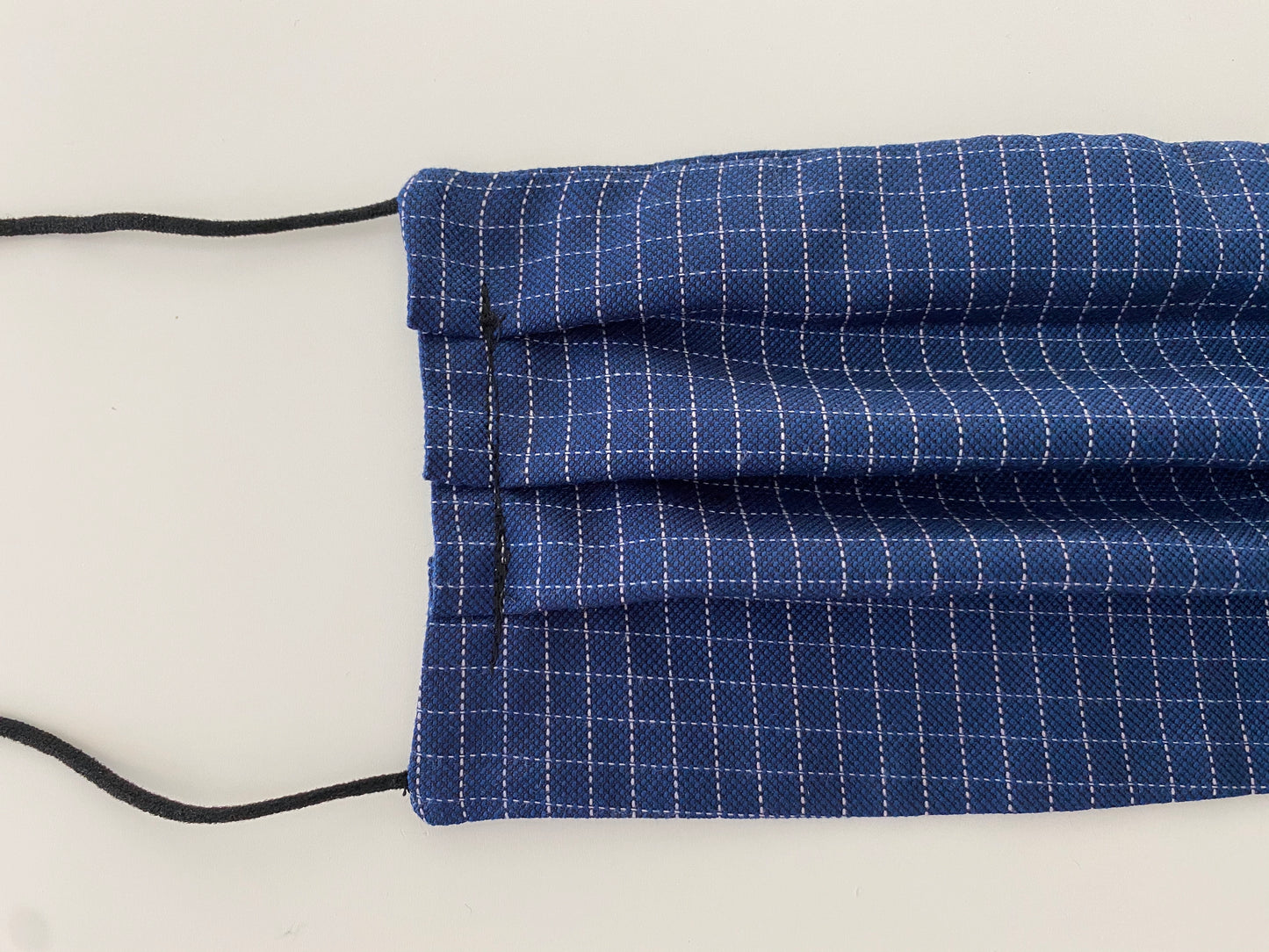 Navy Blue checks re- usable adjustable face cover