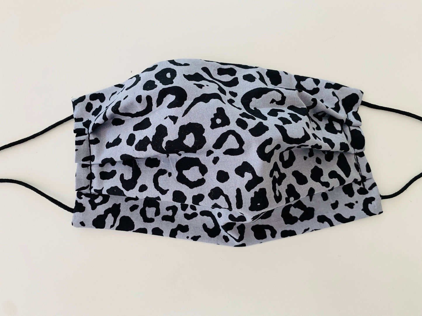 Leopard print cotton re- usable adjustable face cover / mask